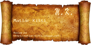 Matlár Kitti névjegykártya